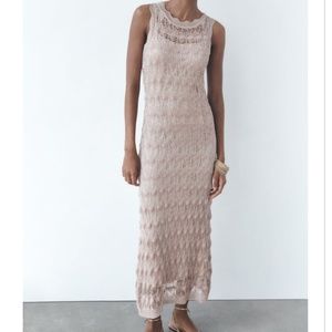 Zara Metallic Knit Dress